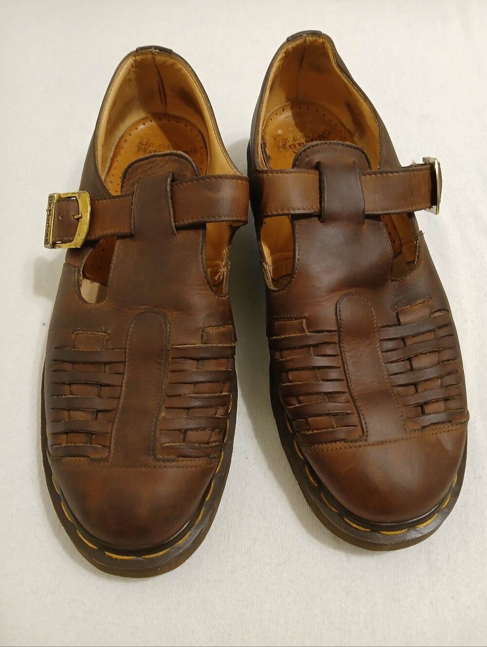 VTG Doc Marten UK 11 US 12 Men's Mica Fisherman Woven Leather Sandal 8064 Origin